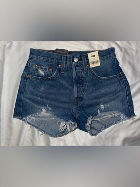 Levi’s 501 Original High Rise Cutoff Shorts Distressed Size 24